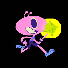 An-animation-of-a-Retro-cartoon-alien-stickers-collection