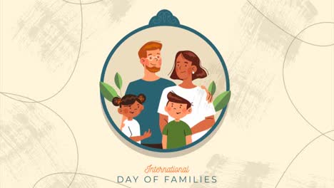 Eine-Animation-Einer-Organischen-Flachen-Illustration-Zum-Internationalen-Tag-Der-Familie