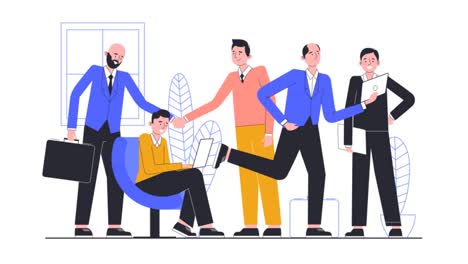 An-animation-of-a-Illustration-theme-with-business-people