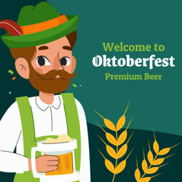 An-animation-of-a-Flat-instagram-posts-collection-for-oktoberfest-beer-festival-celebration