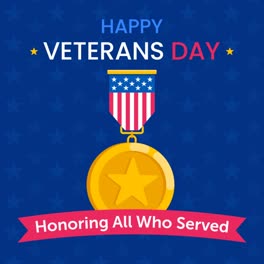 An-animation-of-a-Flat-design-veterans-day-concept