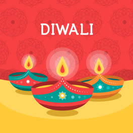 An-animation-of-a-Lovely-diwali-background-with-flat-design