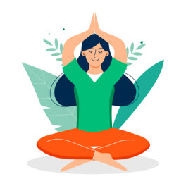 An-animation-of-a-Organic-flat-people-meditating-illustration