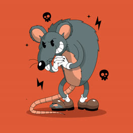 Eine-Animation-Einer-Handgezeichneten-Cartoon-Illustration-Einer-Bösen-Ratte