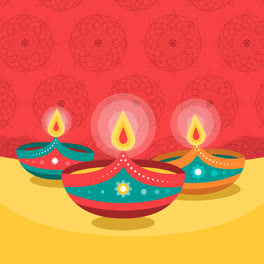 An-animation-of-a-Lovely-diwali-background-with-flat-design