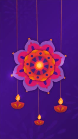 An-animation-of-a-Diwali-background-in-paper-style