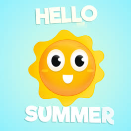 An-animation-of-a-Hello-summer-background