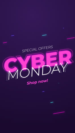 Eine-Animation-Eines-Cyber-Monday-Konzepts-Im-Flat-Design