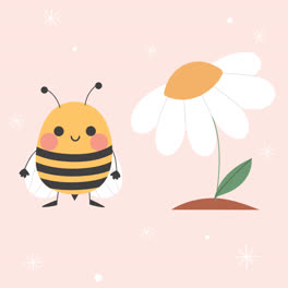 Una-Animación-De-Una-Preposición-En-Inglés-Con-Abejas.