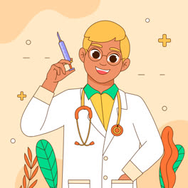 An-animation-of-a-Hand-drawn-doctor-cartoon-illustration