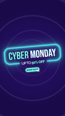 Eine-Animation-Eines-Cyber-Monday-Bannerpakets-Im-Flat-Design