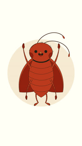 Una-Animación-De-Una-Ilustración-De-Dibujos-Animados-De-Una-Cucaracha-Dibujada-A-Mano.