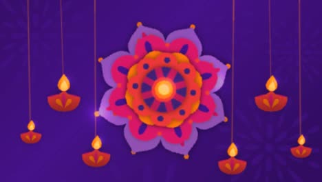 An-animation-of-a-Diwali-background-in-paper-style