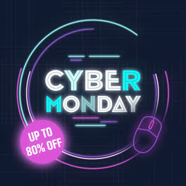 Eine-Animation-Eines-Cyber-Monday-Konzepts-Im-Flachen-Design