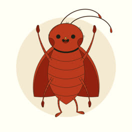 An-animation-of-a-Hand-drawn-roach-cartoon-illustration