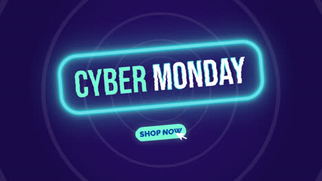 Eine-Animation-Eines-Cyber-Monday-Bannerpakets-Im-Flat-Design