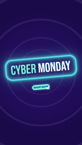 Eine-Animation-Eines-Cyber-Monday-Bannerpakets-Im-Flat-Design