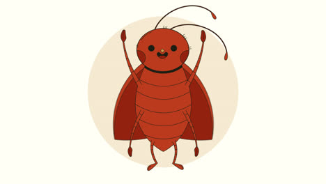 Una-Animación-De-Una-Ilustración-De-Dibujos-Animados-De-Una-Cucaracha-Dibujada-A-Mano.