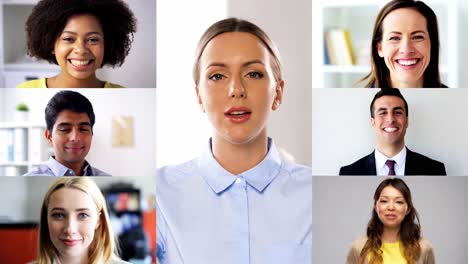 Diverse-man-group-of-business-people-having-online-business-conference-video-call-on-tv-screen-monit.Diverse-male-group-of-business-people-having-online-business-conference-video-call-on-tv-screen-monitor-in-board-meeting-room.-Slow-motion