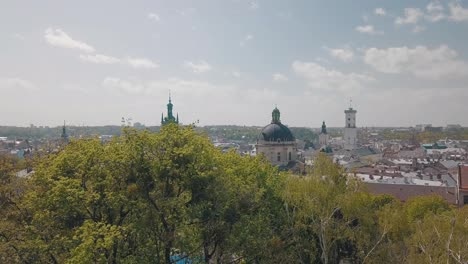 Lemberg,-Ukraine.-Luftstadt-Lemberg,-Ukraine.-Panorama-Der-Altstadt.-Dominikanisch