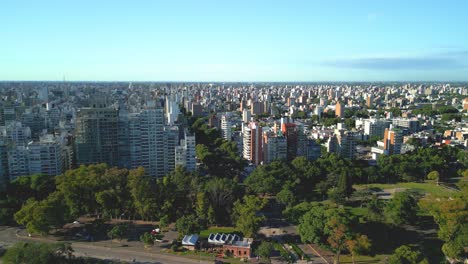 Rosario-Argentina-province-of-Santa-Fe-aerial-images-with-drone-of-the-city-Views-of-green-skyline-in-oroño-boulevard