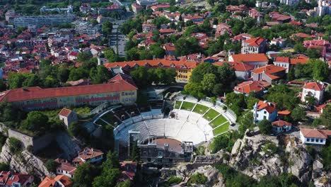 Aerial-view-of-ancient-roman-theater-of-Philip-philippopolis-in-Plovdiv-Bulgaria