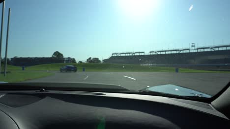 Driving-through-the-interior-of-the-Indy-Motor-Speedway