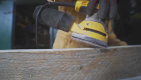 Sanding-wood-Slow-motion-workshop-woodworker