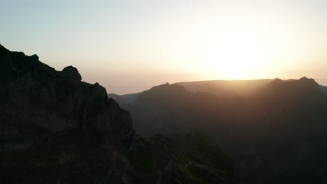 Incredible-scenery-of-volcanic-Madeira-mountains-during-bright-sundown