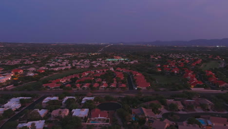 Cinematic-twilight-drone-shot-of-Tucson-Arizona