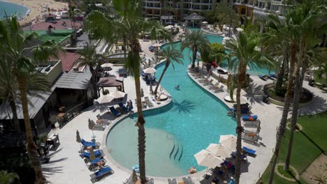 Cabo-San-Lucas-Hotel-View-From-Balcony,-Casa-Dorada-Resort-And-Spa,-Mexico