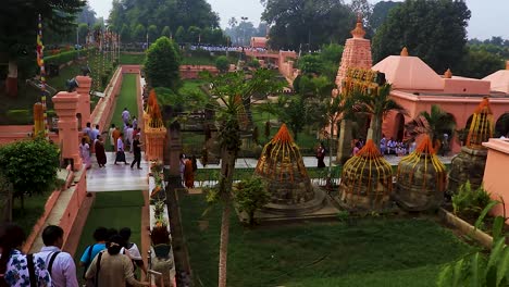 ancient-traditional-buddhist-temple-from-different-angle-at-day-video-taken-at-mahabodhi-temple-bodh-gaya-bihar-india-on-Feb-11-2020