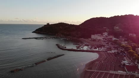 Scauri-Bay-Drone-Flight-over-the-Beach-at-the-sunset-Full-HD-50-fps