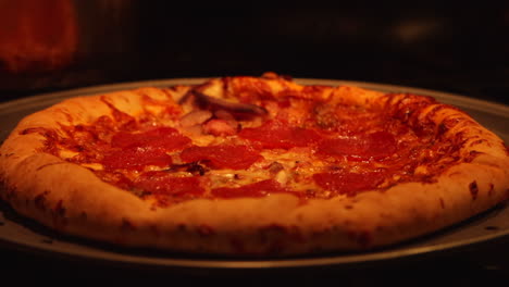 Freshly-Baked-Pepperoni-Pizza-On-Counter