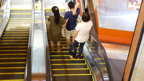 Poeple-Using-Escalators-In-Shopping-Mall