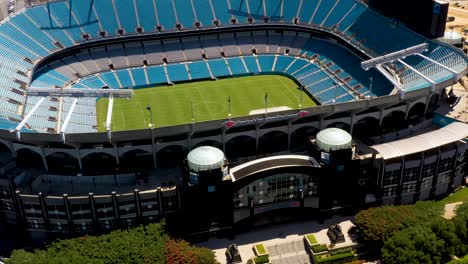 Bank-of-America-Stadium-for-American-Sports-in-City-of-Charlotte,-Aerial