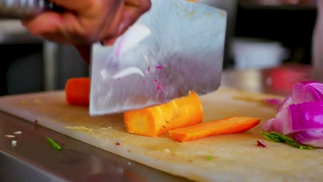 African-American-Chef-Chopping-Carrots