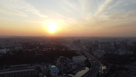 Vista-Aérea-Del-Horizonte-En-Motomachi,-Yokohama