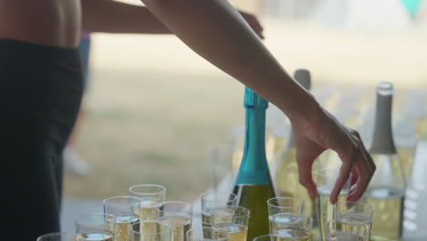 Young-Lady-Catering-During-Champagne-Service