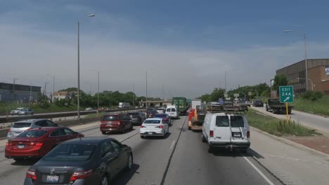 Travel-in-Chicago-Illinois-i290-in-rush-hour-traffic