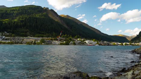 Panning-right-along-the-lakeside-to-the-picturesque-town-of-Queenstown-NZ