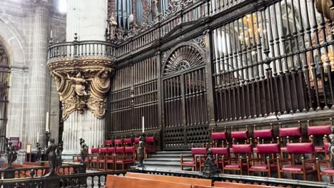 slow-motion-shot-of-mexico-city-cathedral-choir-chairs