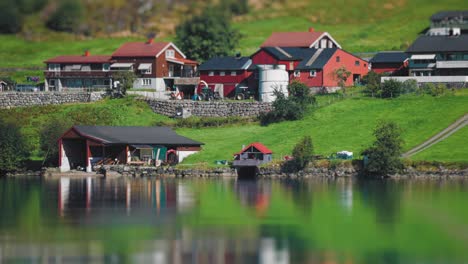 A-miniaturized-view-of-the-modern-farm-on-the-Loen-Lake-shores