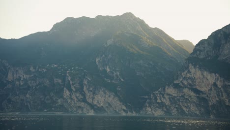 Mountains-Scene,-Dolomites,-Italy---Wide-Shot