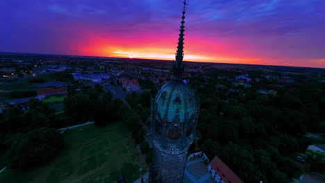 Wittenberg-Germany-Castle-Church-Martin-Luther-Reformation-FPV-Drone-fly-over