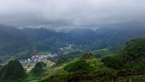 Scenic-View-Of-Dong-Van-Town-At-Dusk-In-The-Highland-Of-North-Vietnam