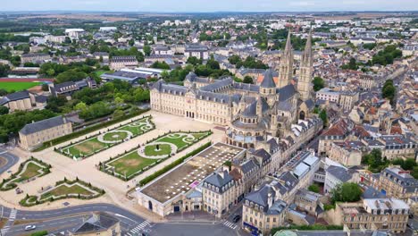 Abadía-De-Saint-Étienne-O-Abbaye-Aux-Hommes-O-Abbey-Men,-Caen-En-Normandía,-Francia