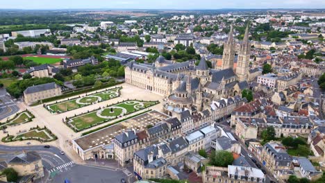 Abbey-of-Saint-Étienne-or-Abbaye-aux-Hommes-or-Abbey-men,-Caen-in-Normandy,-France