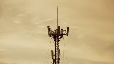 5G-communication-tower-in-Buenos-Aires-with-a-moody-sunset-sky-in-the-background