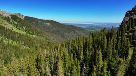 Mount-Sneffels-Wilderness-Uncompahgre-National-Forest-Ridgway-Telluride-Colorado-sunny-morning-summer-Blue-Lakes-hiking-trail-aerial-drone-San-Juan-Rocky-Mountains-blue-sky-forward-motion